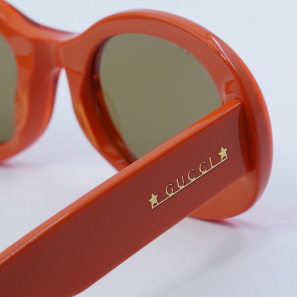 NEW GUCCI GG1587S 003 ORANGE BROWN SUNGLASSES - Picture 7 of 10